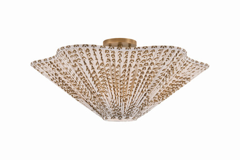 Elle Three Light Semi Flush Mount in Patina Brass (428|H1176603B-PBR)
