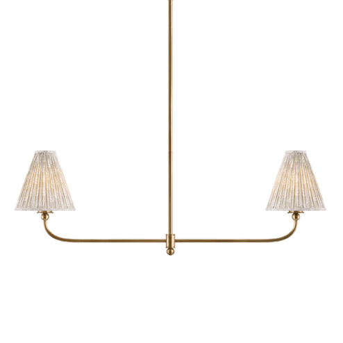 Ryle Two Light Linear Pendant in Patina Brass (428|H1175902B-PBR)