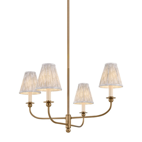 Ryle Four Light Chandelier in Patina Brass (428|H1175804B-PBR)