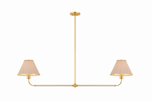 Shore Road Two Light Linear Pendant in Aged Brass (70|9832-AGB)