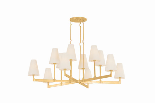 Allaben 12 Light Chandelier in Vintage Gold Leaf (70|2153-VGL)