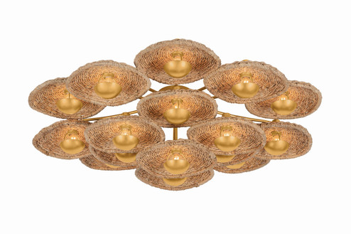 Colline 17 Light Semi Flush Mount in Vintage Gold Leaf (68|596-40-VGL)