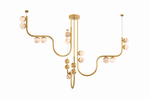 Avignon LED Chandelier in Vintage Brass (68|139-68-VB)