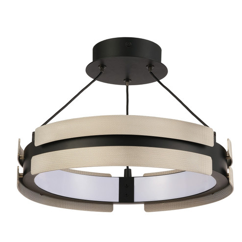 Grazia LED Chandelier in Matte Black, Satin Nickel (577|208097A)