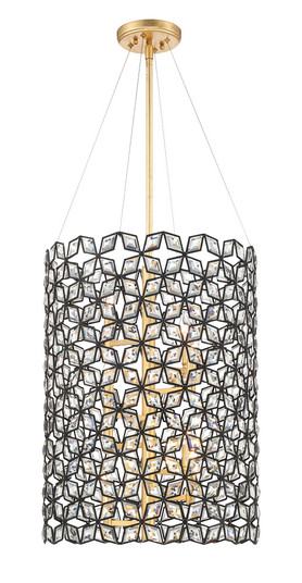 Brookcrest Eight Light Foyer Pendant in Sand Coal With Gold Highlights (29|N7847-711)