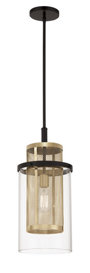 Soho by Robin Baron One Light Mini Pendant in Coal And Soft Brass (29|N7811-726)