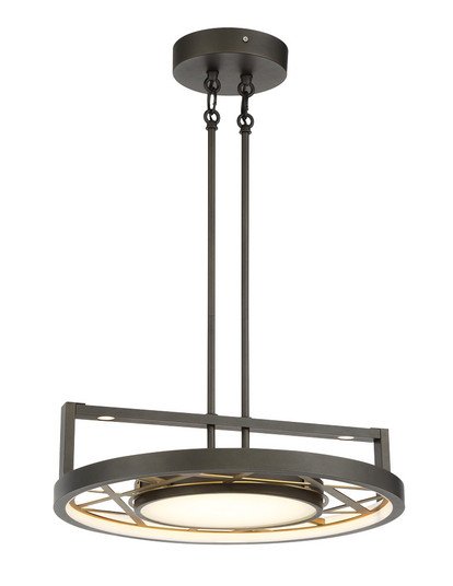 Tribeca by Robin Baron LED Convertible Semi Flush / Pendant in Smoked Iron And Soft Brass (29|N7524-716-L)