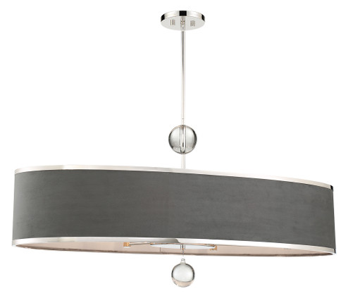 Luxour Six Light Island Pendant in Polished Nickel (29|N7329-613)