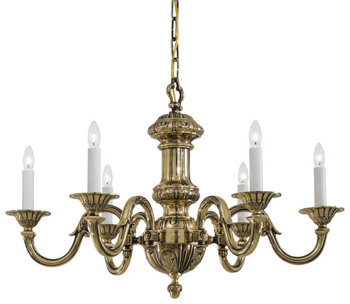 Metropolitan Family Six Light Chandelier in Classic Brass (29|N700206)