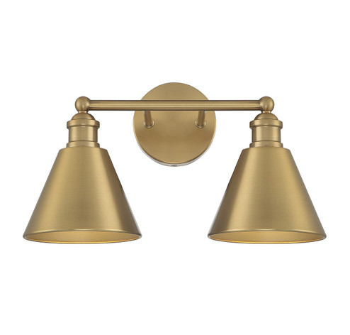 Two Light Bathroom Vanity in Natural Brass (446|M80063NB)