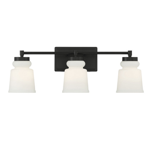 Three Light Bathroom Vanity in Matte Black (446|M80058MBK)