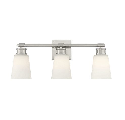 Three Light Bathroom Vanity in Brushed Nickel (446|M80055BN)