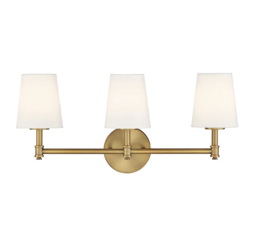 Three Light Bathroom Vanity in Natural Brass (446|M80051NB)