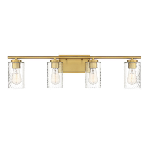Mbath Four Light Bathroom Vanity in Natural Brass (446|M80039NB)