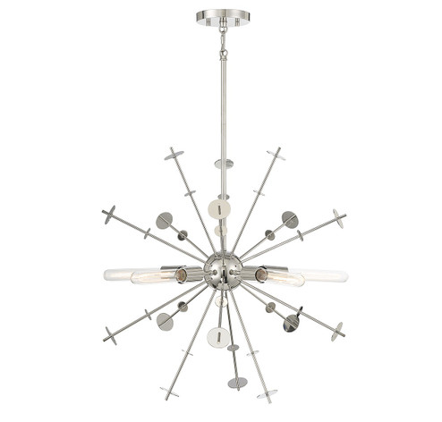 Five Light Pendant in Polished Nickel (446|M7027PN)