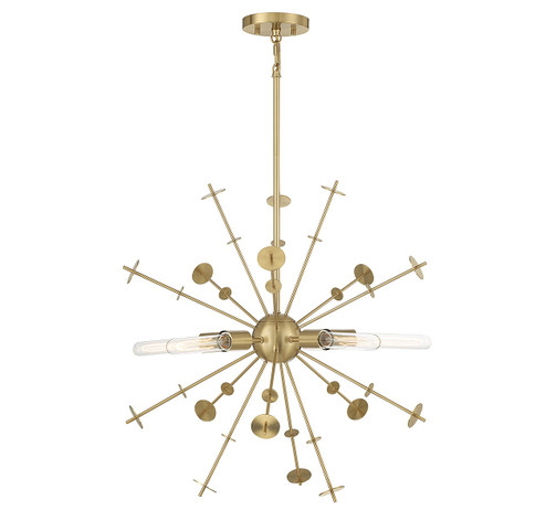 Five Light Pendant in Natural Brass (446|M7027NB)