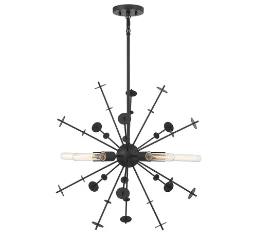 Five Light Pendant in Matte Black (446|M7027MBK)