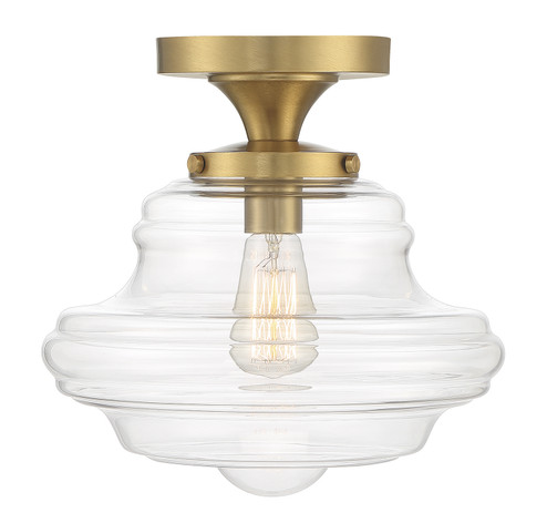One Light Semi-Flush Mount in Natural Brass (446|M60069NB)
