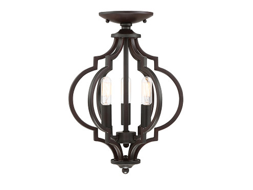 Msemi Three Light Convertible Semi-Flush/Pendant in Oil Rubbed Bronze (446|M60055ORB)