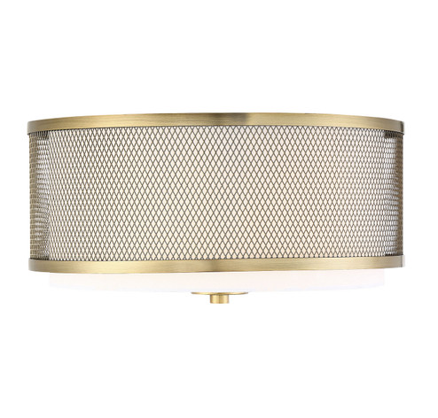 Msemi Three Light Flush Mount in Natural Brass (446|M60018NB)