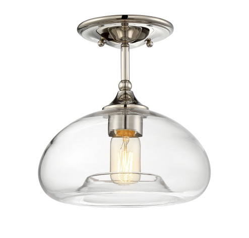 Msemi One Light Semi-Flush Mount in Polished Nickel (446|M60017PN)