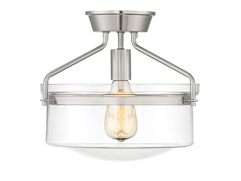 Msemi One Light Semi-Flush Mount in Brushed Nickel (446|M60011BN)
