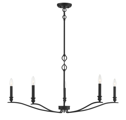 Five Light Chandelier in Matte Black (446|M10086MBK)