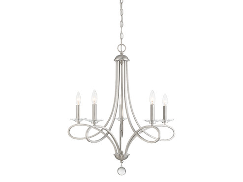 Mchan Five Light Chandelier in Brushed Nickel (446|M10028BN)