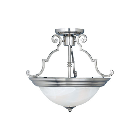 Essentials - 584x Two Light Semi-Flush Mount in Satin Nickel (16|5843MRSN)