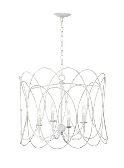 Trellis Four Light Chandelier in Weathered White (16|27594WWT)