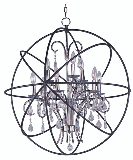 Orbit Nine Light Pendant in Anthracite / Polished Nickel (16|25145ARPN)