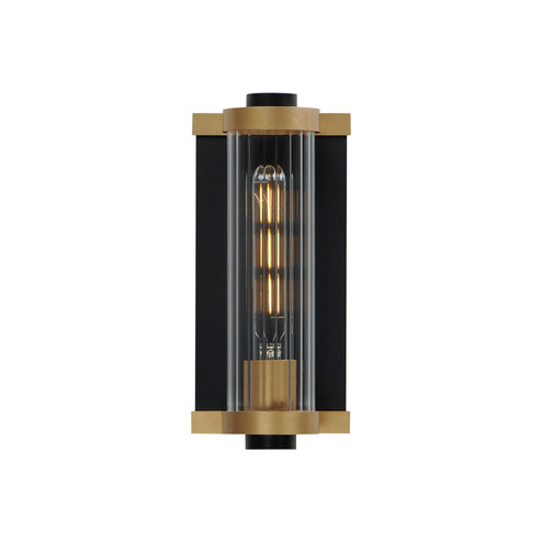 Opulent One Light Outdoor Wall Sconce in Black / Antique Brass (16|16120CRBKAB)