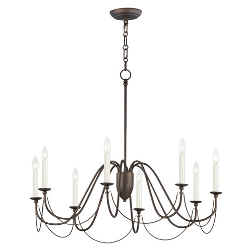 Plumette Eight Light Chandelier in Chestnut Bronze (16|12168CHB)