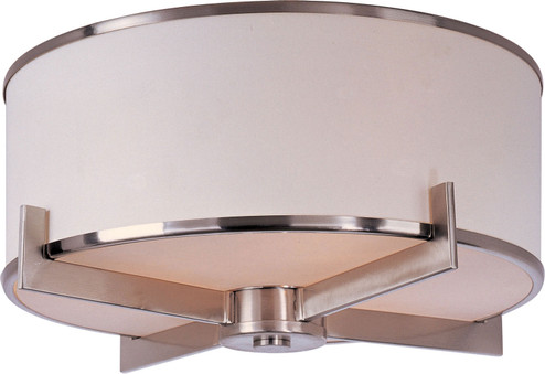 Nexus Three Light Flush Mount in Satin Nickel (16|12050WTSN)