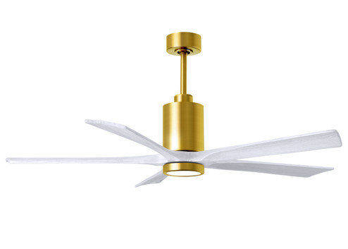 Patricia-5 60'' Ceiling Fan in Brushed Brass (101|PA5-BRBR-MWH-60)