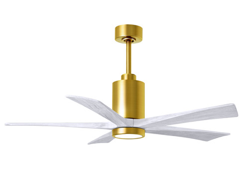 Patricia-5 52'' Ceiling Fan in Brushed Brass (101|PA5-BRBR-MWH-52)