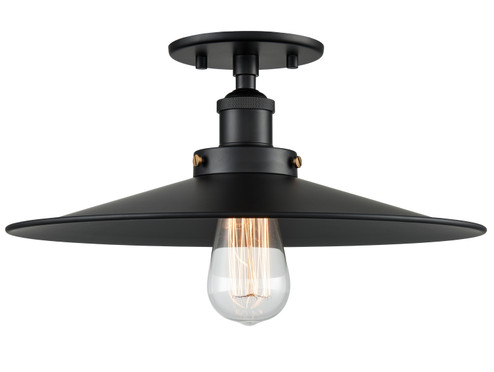 BULSTRODE'S WORKSHOP One Light Flush Mount in Black (423|X46113BKBK)