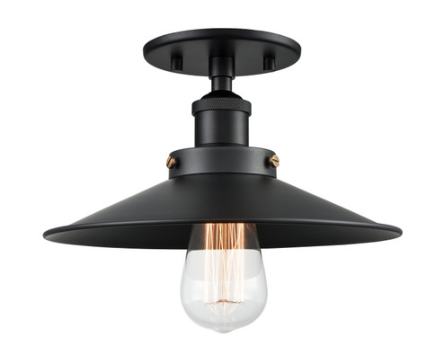 BULSTRODE'S WORKSHOP One Light Flush Mount in Black (423|X46111BKBK)