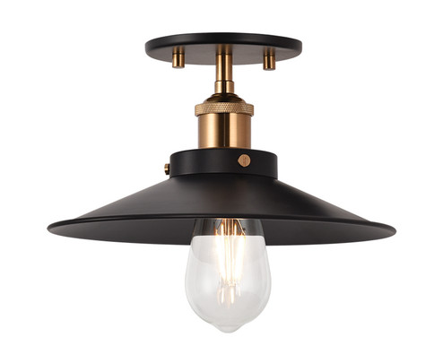 BULSTRODE'S WORKSHOP One Light Flush Mount in Aged Gold Brass (423|X46111AGBK)