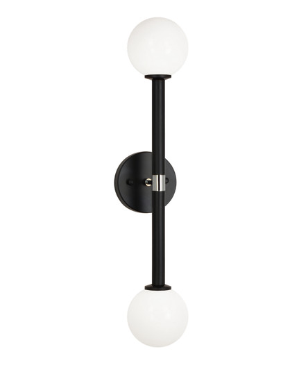 Stellar Two Light Wall Sconce in Black (423|W75322BKOP)