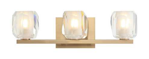 Carleton Three Light Vanity in Aged Gold Brass (423|S04103AG)