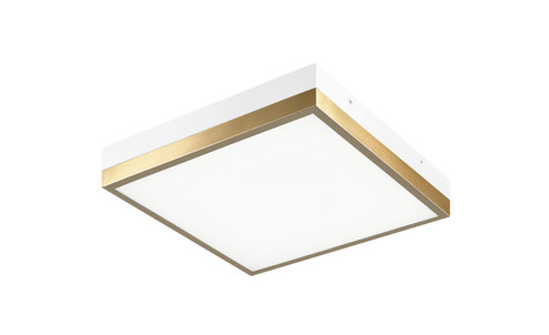 Tux One Light Flush Mount in White / Aged Gold Brass (423|M11411WHAG)