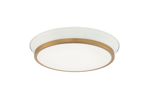 JAXX LED Ceiling Mount in White + Aged Gold Brass (423|M11202WHAG)