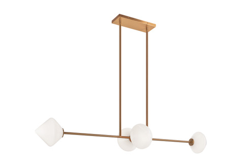 NOVO Four Light Pendant in Aged Gold Brass (423|C81744AGOP)