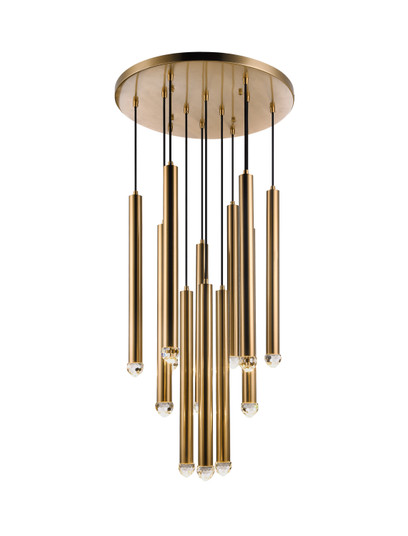 Reign LED Pendant in Aged Gold Brass (423|C78312AG)