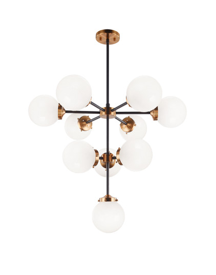 Maru Ten Light Chandelier in Aged Gold Brass (423|C72310AGOP)