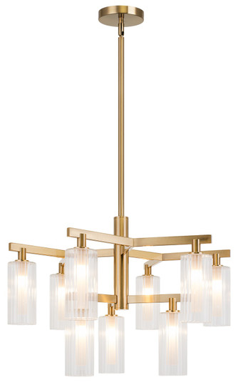 KRISTOF Nine Light Chandelier in Aged Gold Brass (423|C60809AG)