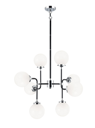 Particles Eight Light Chandelier in Black & Chrome (423|C58208CHOP)