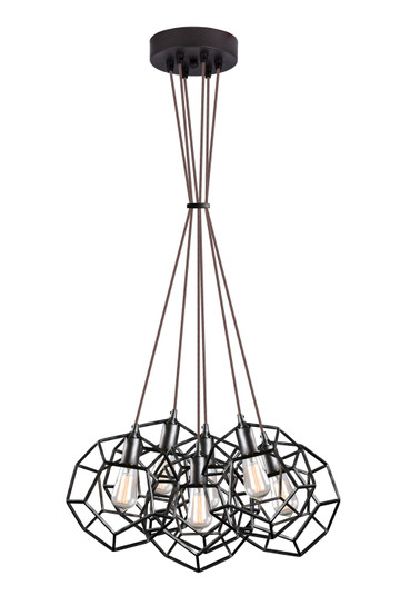 Geometry Series Six Light Pendant in Rusty Black (423|C54636RB)