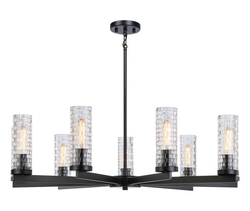 WEAVER Nine Light Chandelier in Black (423|C32109BK)